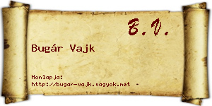 Bugár Vajk névjegykártya